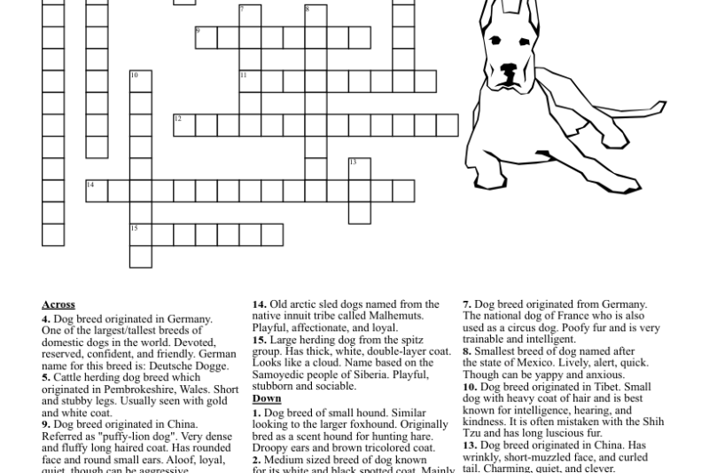 Small Dog Crossword Puzzle Clue