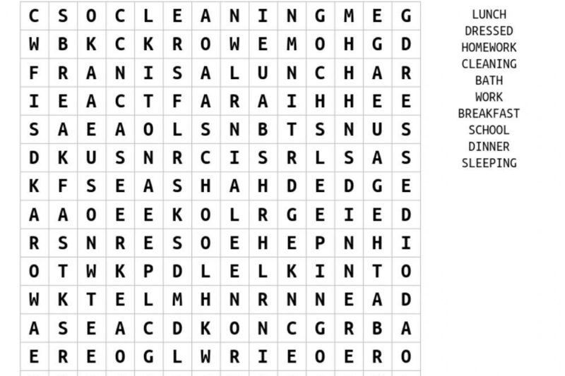English Puzzle Worksheets For Grade 3
