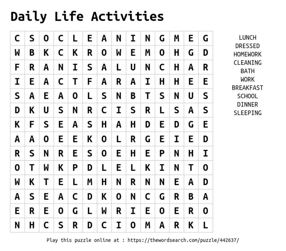 48968 Word Puzzle Chelsea Lewis LiveWorksheets
