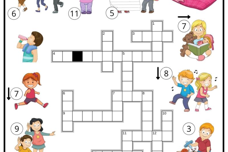 Verbs Crossword Puzzle Printable