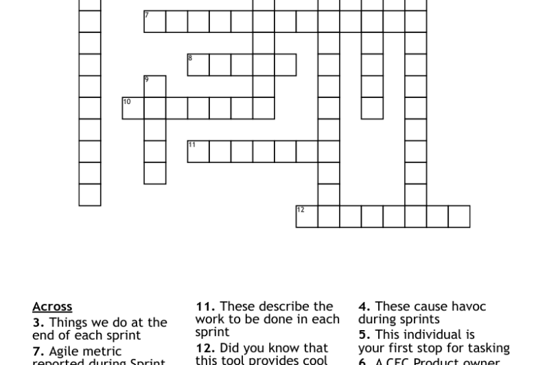 Agile Crossword Puzzle