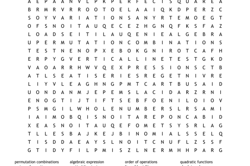 Free Algebra 2 Puzzle Worksheets