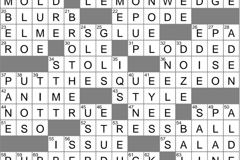 Garment Crossword Puzzle Clue