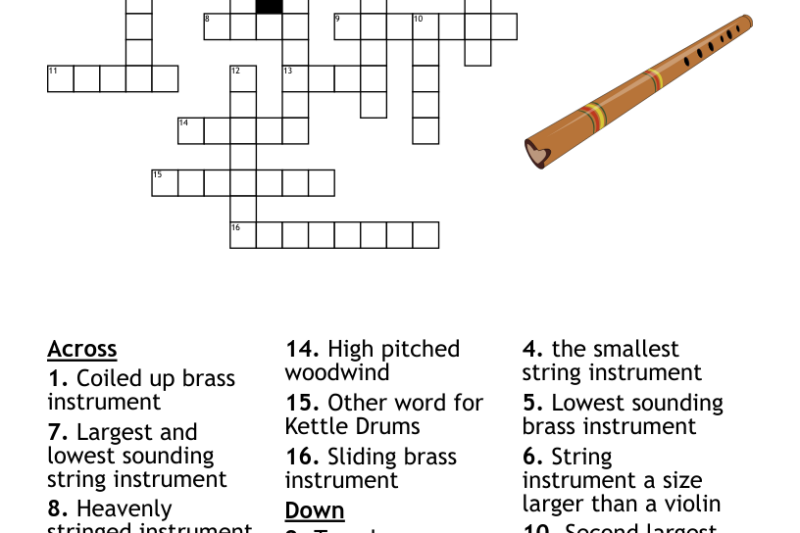 Brass Instrument Crossword Puzzle Clue
