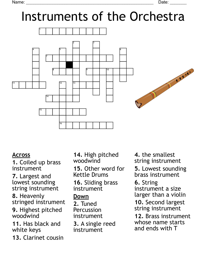 Brass Instruments Word Search WordMint