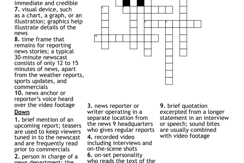 Broadcast Crossword Puzzle Clue
