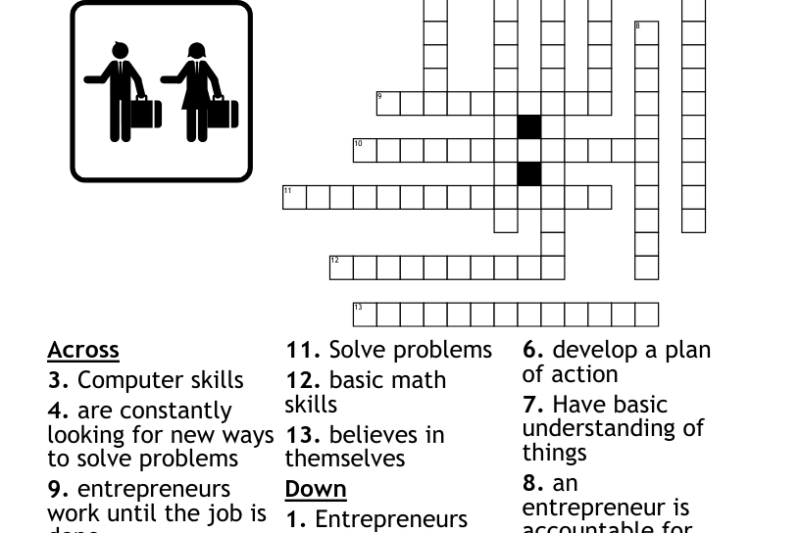 Business Crossword Puzzle Printable