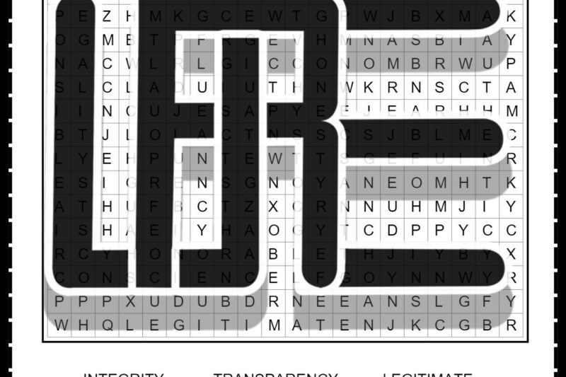Ethics Puzzle Worksheet