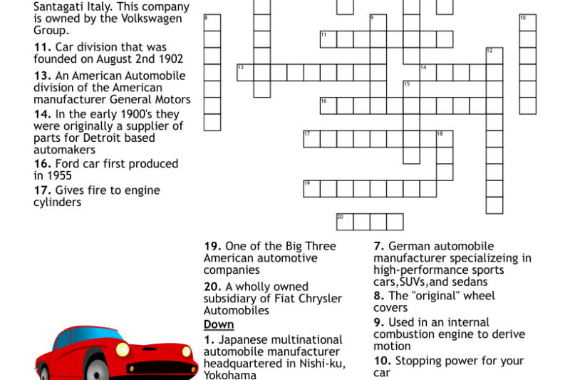 Old Autos Crossword Puzzle Clue