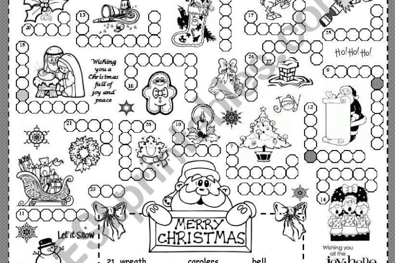 Christmas Puzzle ESL Worksheet By Silvanija