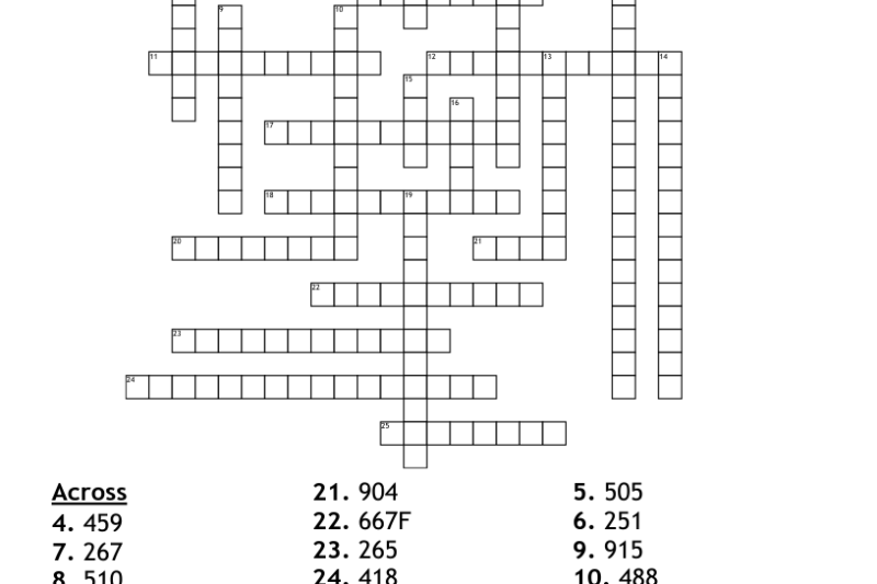 Code Crossword Puzzles