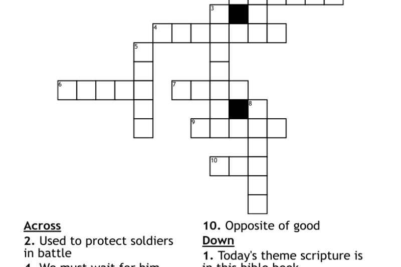Courage Crossword Puzzle