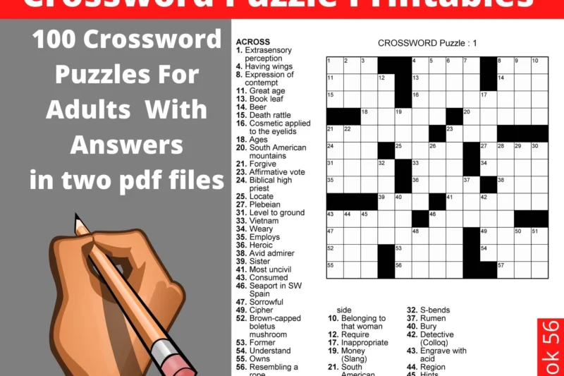 Printable Daily Crossword Puzzles With Solution