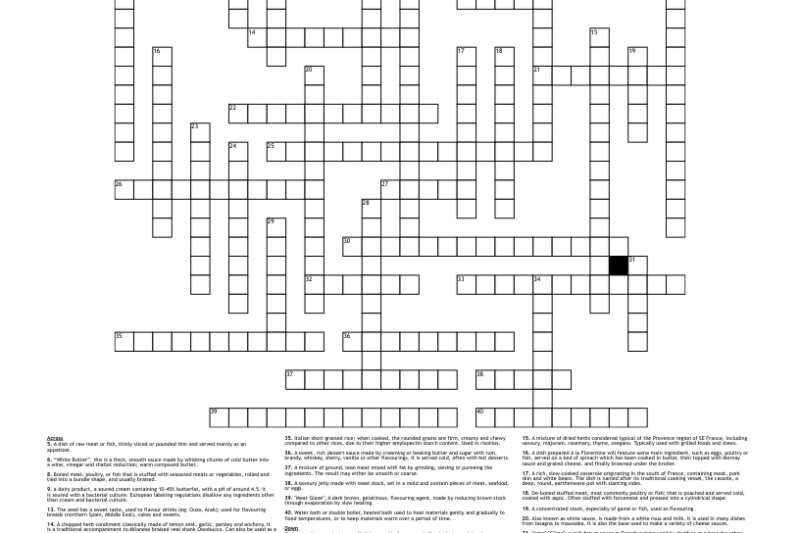 Parsley Piece Crossword Puzzle Clue