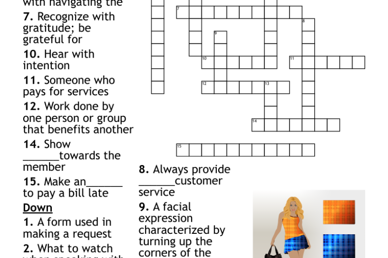 Customer Service Crossword Puzzle