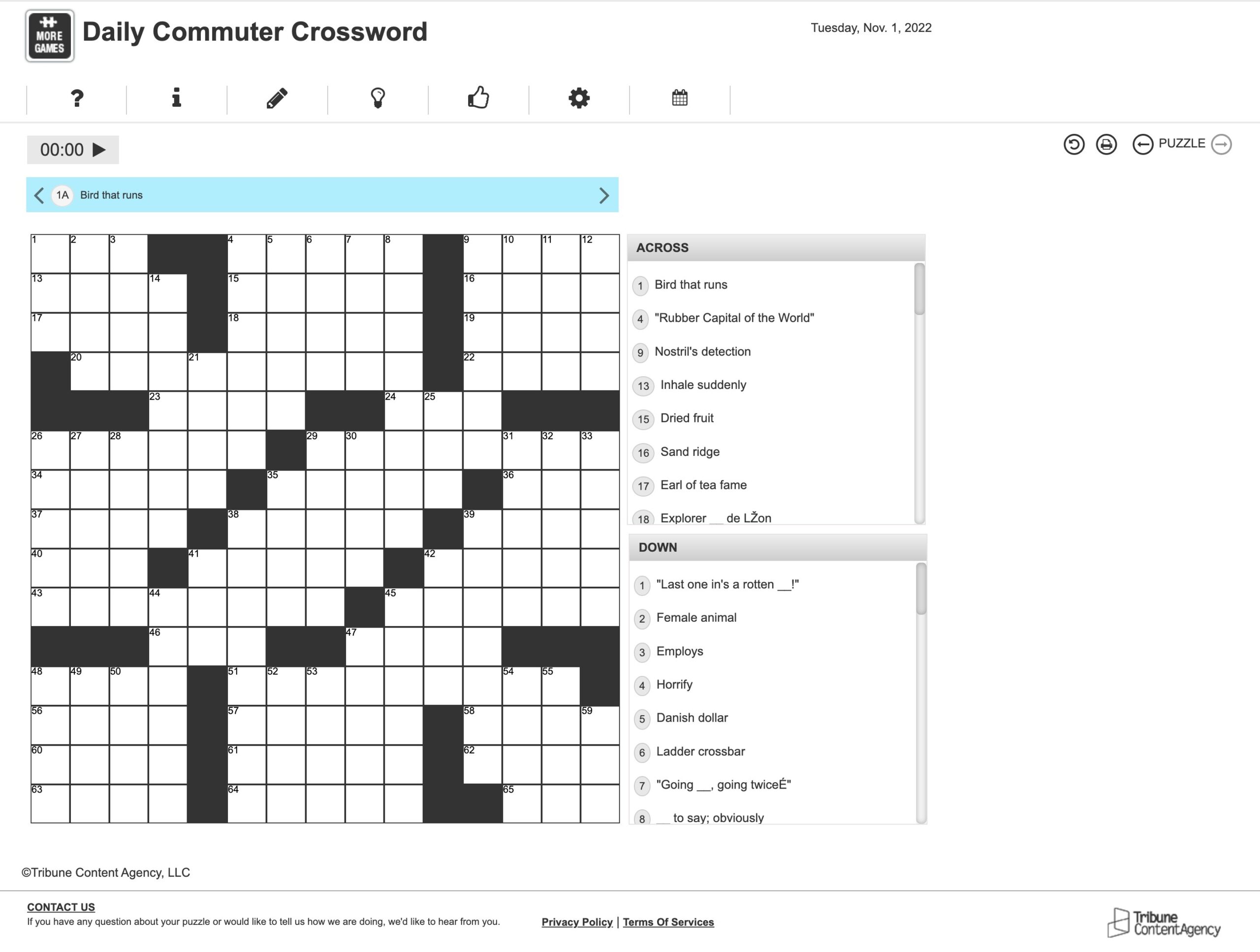 Daily Commuter Crossword Puzzle Free Daily Commuter Crossword Puzzle Free