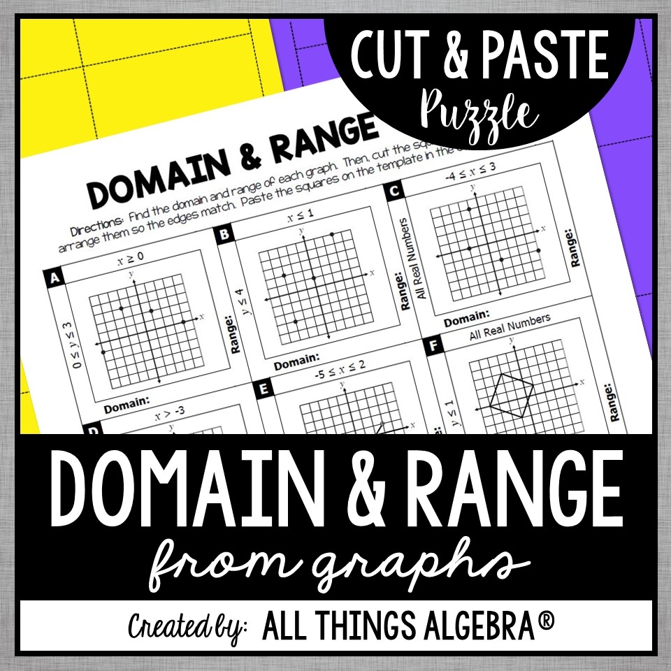 Domain And Range From A Graph Cut U0026 Paste Puzzle