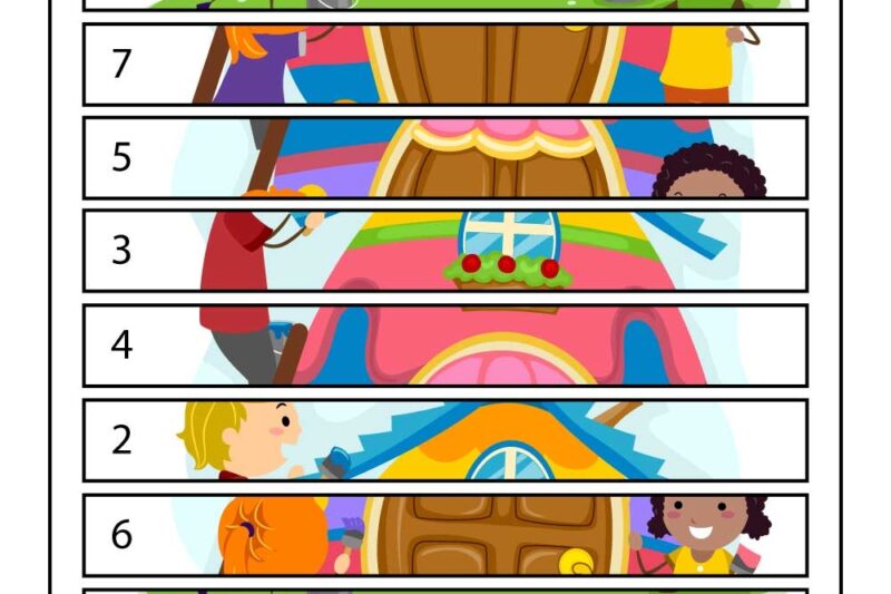 Cut And Paste Puzzles Worksheets