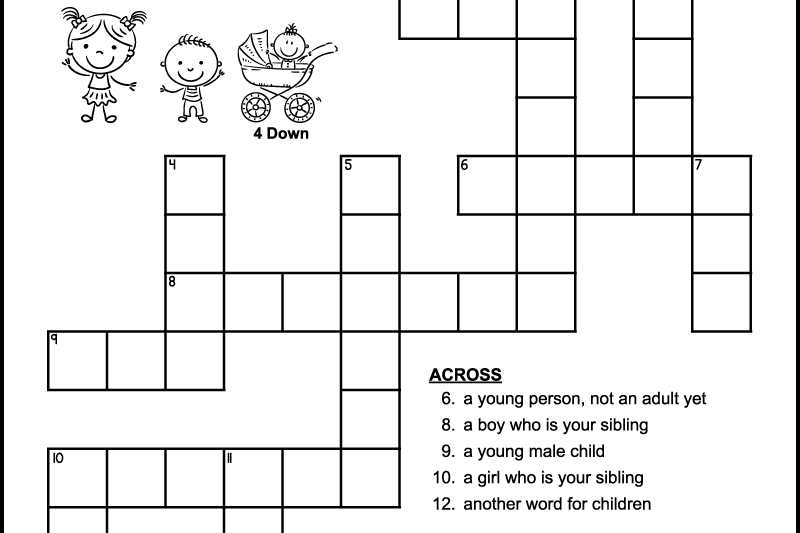 Printable Family Crossword Puzzle