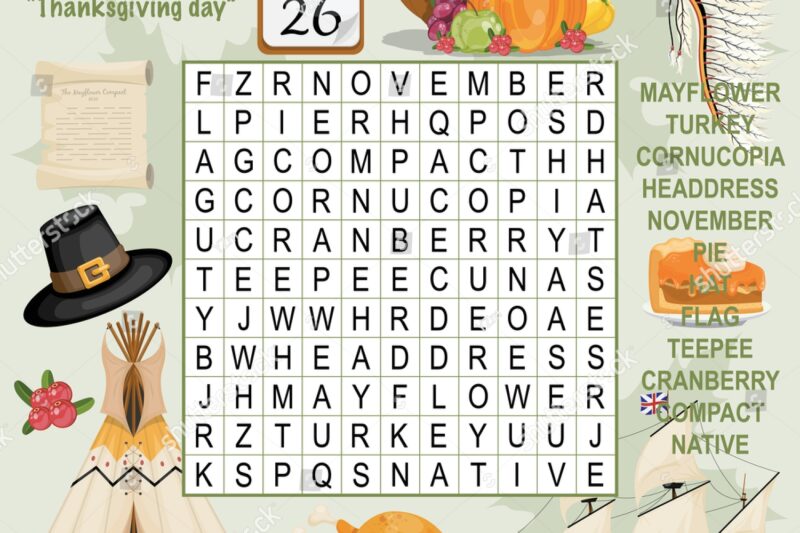 Thanksgiving Day Crossword Puzzle