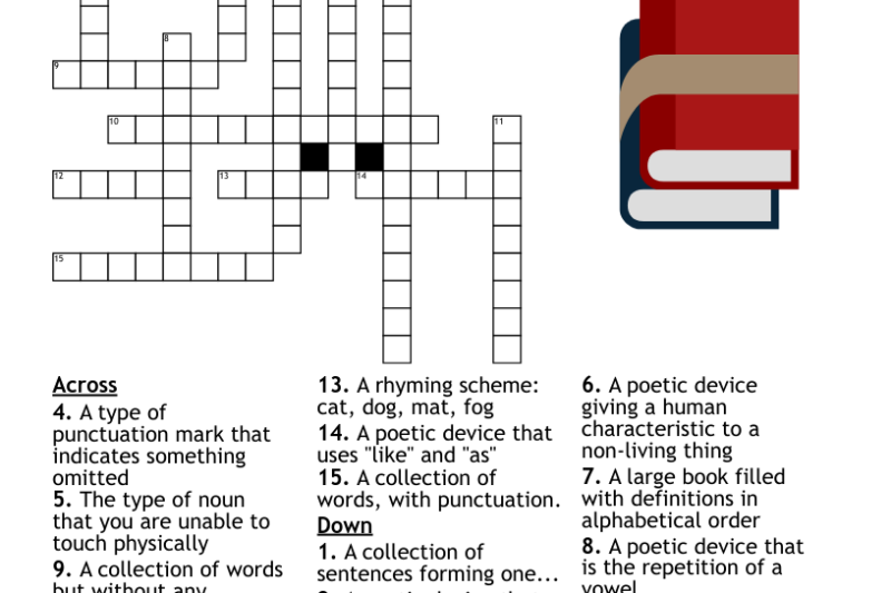 English Vocabulary Crossword Puzzles Printable