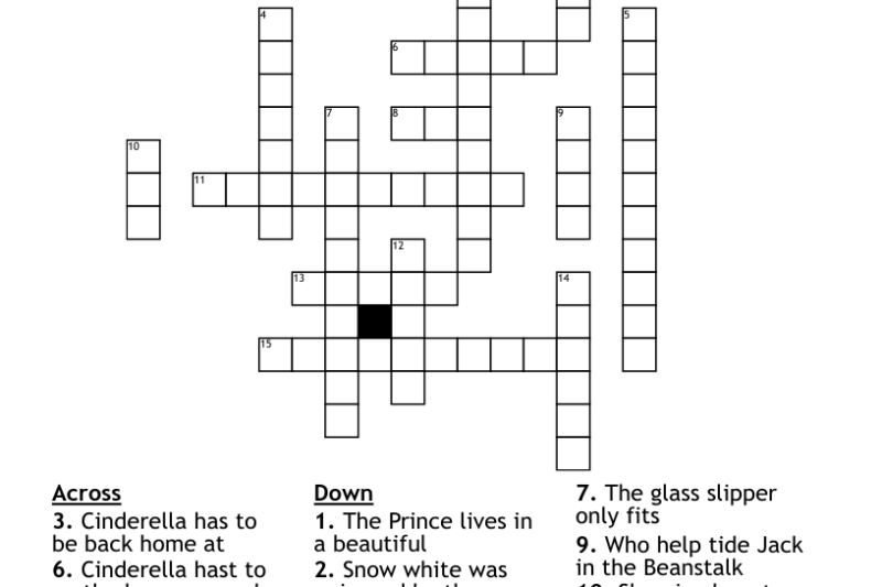 Fairy Tale Crossword Puzzle