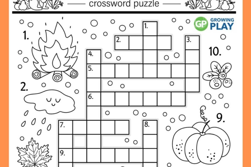 Free Printable Crossword Puzzles For Kids