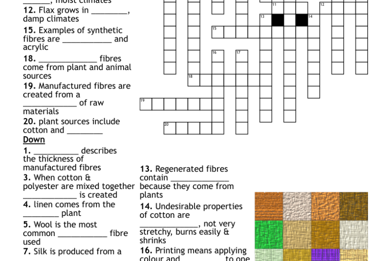 Stretchy Fabric Crossword Puzzle Clue