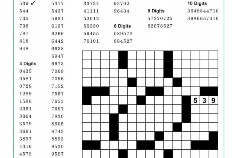 Printable Fill In Crossword Puzzles