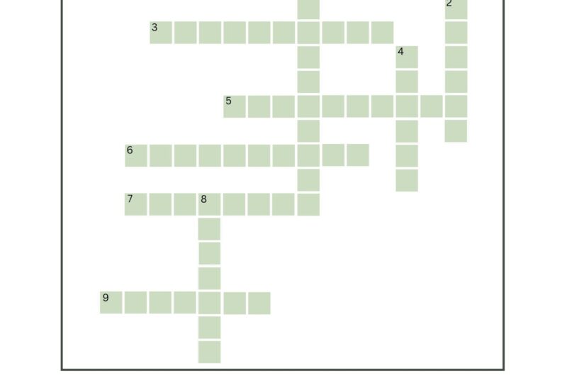 One Sheet Crossword Puzzles Printable
