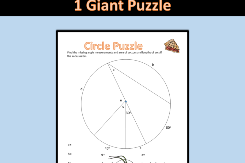 Circle Angles Puzzle Worksheet