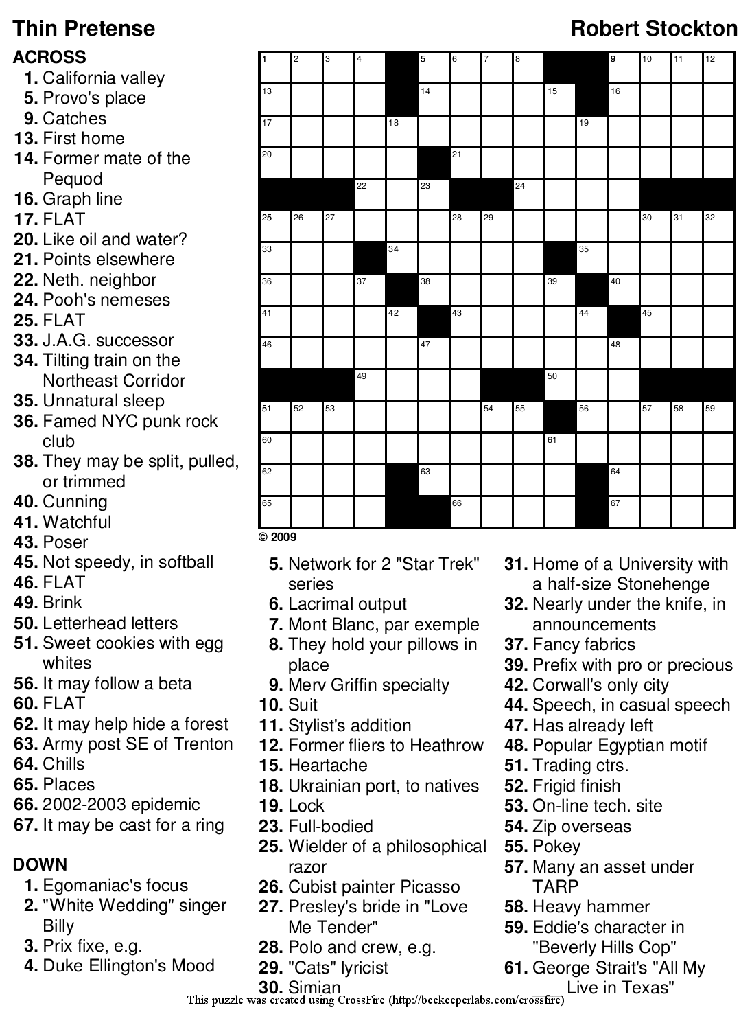 Free Crossword Puzzle 107