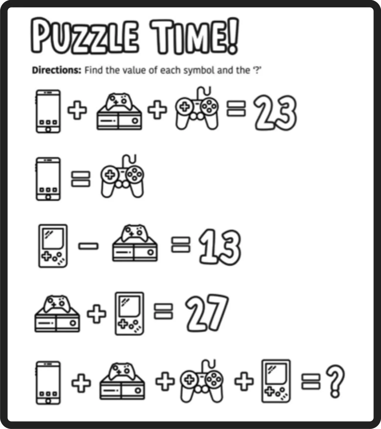 Free Math Puzzles Mashup Math