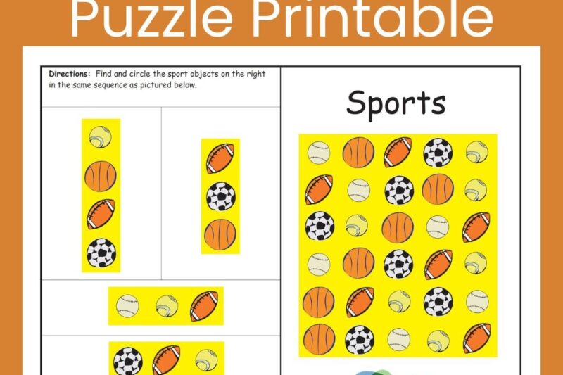 Sports Puzzle Worksheets Free