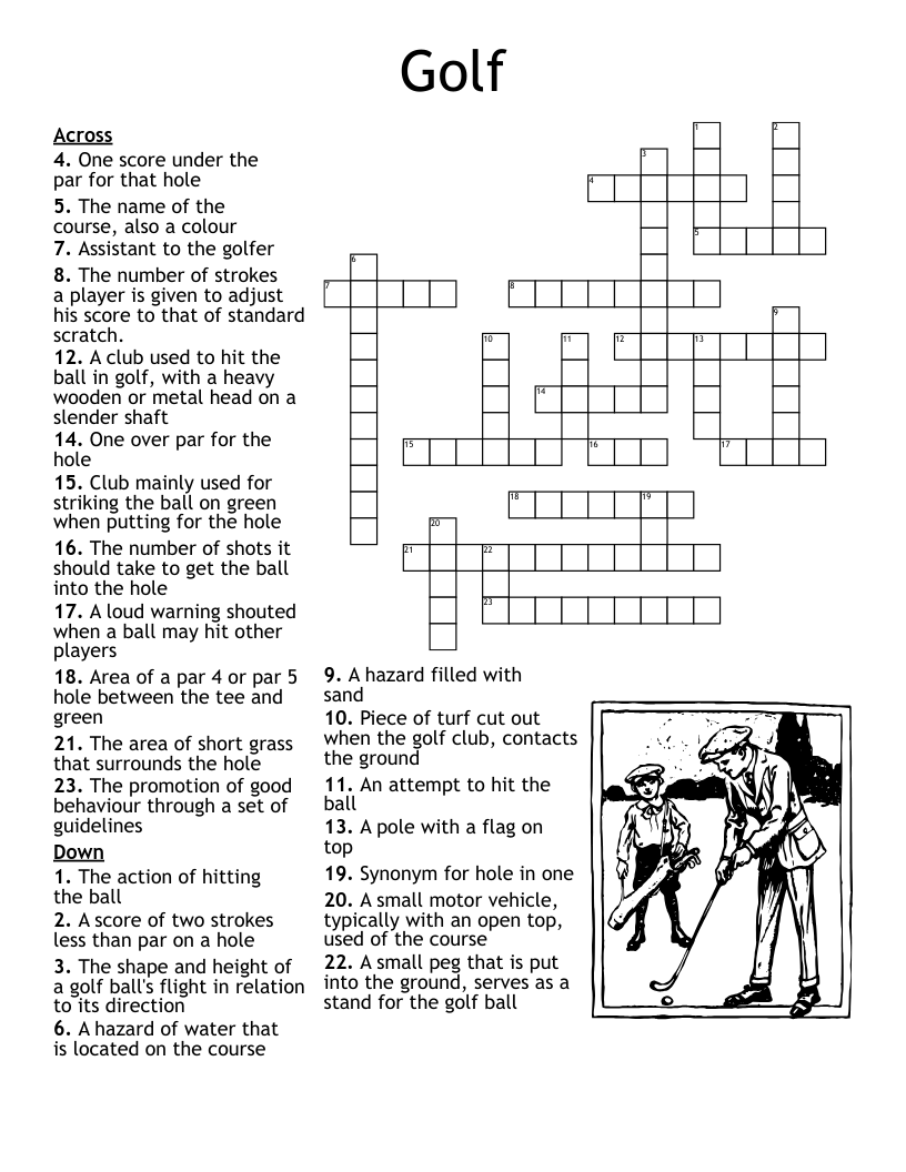 Golf Crosswords Word Searches Bingo Cards WordMint