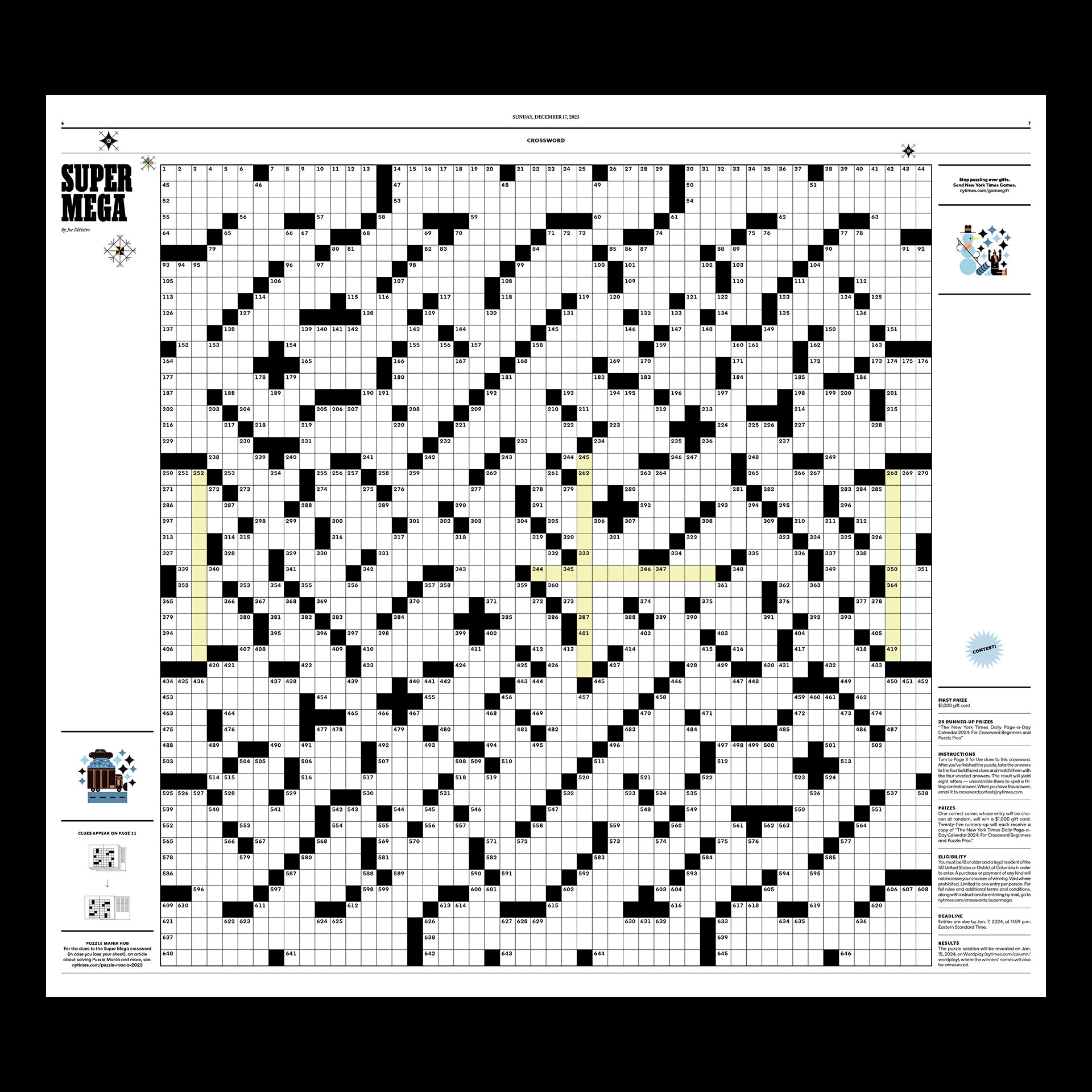 Super Crossword Puzzle Clue