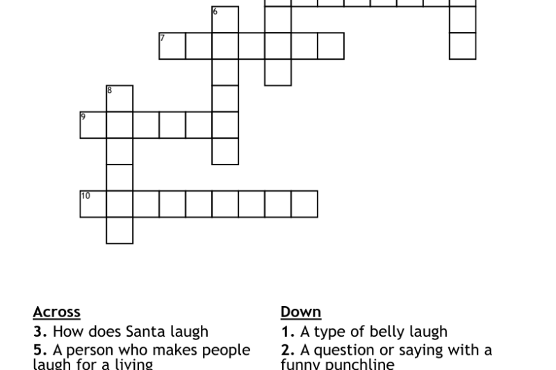 Dryly Humorous Crossword Puzzle