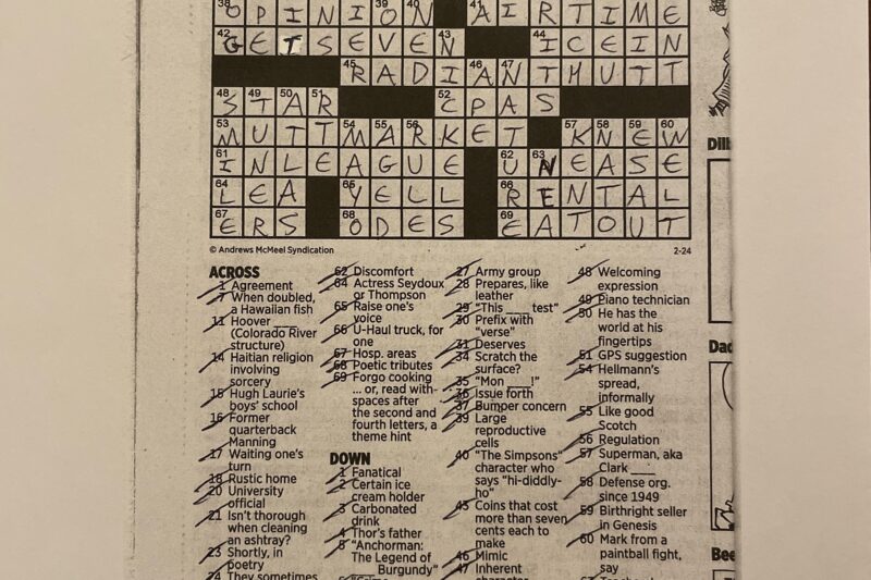 Philadelphia Inquirer Crossword Puzzle