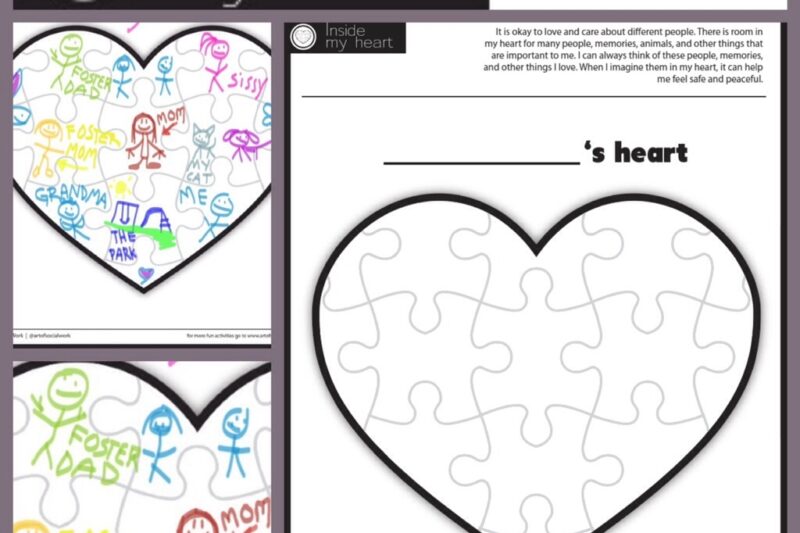 Counseling Worksheet Puzzle Heart