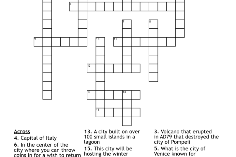 River In Italy Crossword Puzzle Clue
