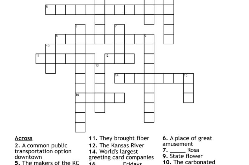 Kansas City Star Crossword Puzzle Printable