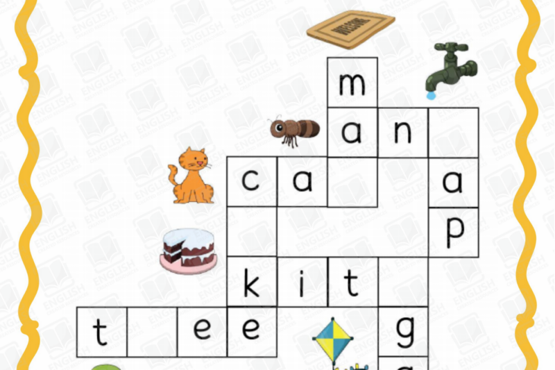 Kindergarten Crossword Puzzles