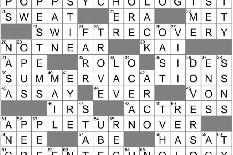 Comeback Crossword Puzzle Clue