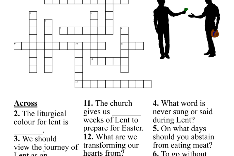 Lent Crossword Puzzle Printable
