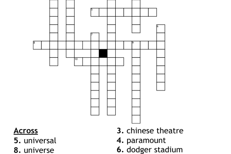 Los Angeles Crossword Puzzle