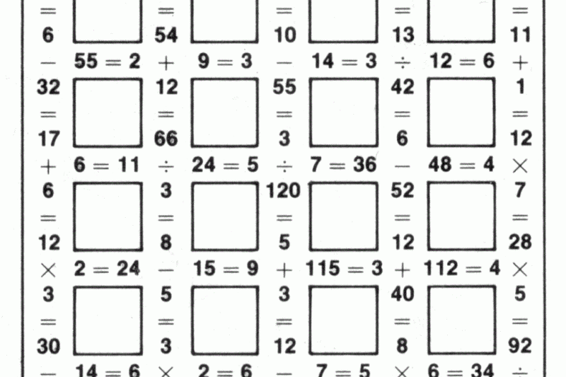 Math Maze And Puzzles Worksheets