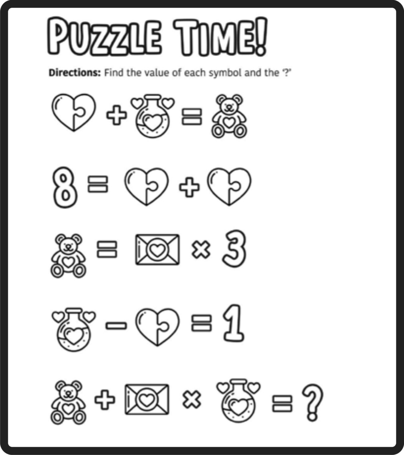 Math Puzzles Printable Worksheets Library
