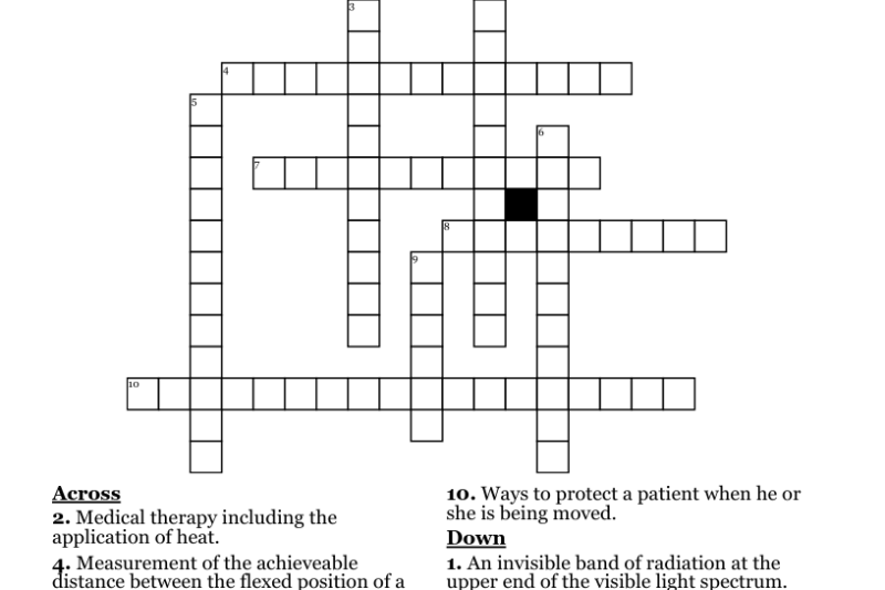 Easy Medical Crossword Puzzles Printable