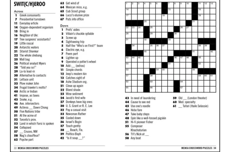 High Iq Group Crossword Puzzle