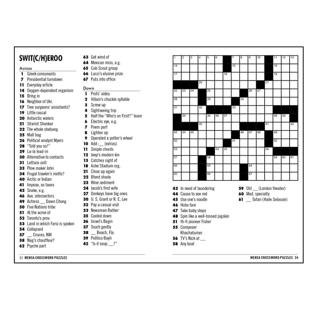 Mensa 10 Minute Crossword Puzzles